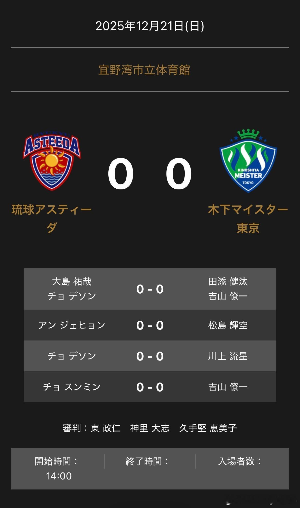 T联赛 13:00 琉球🆚木下东京 对阵表赵大成/大岛祐哉🆚田添健汰/吉山僚