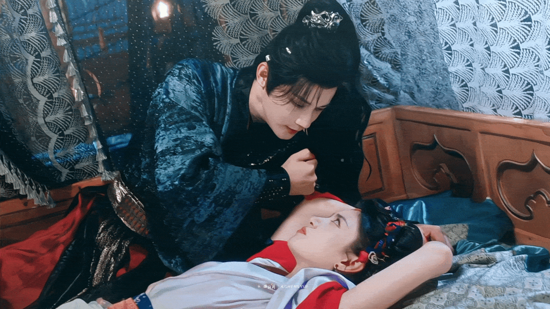 在你眉梢种红豆定档预告搞这么刺激🫢沈谬梁绛朱这完全是对抗路情侣啊喜欢这个相爱相