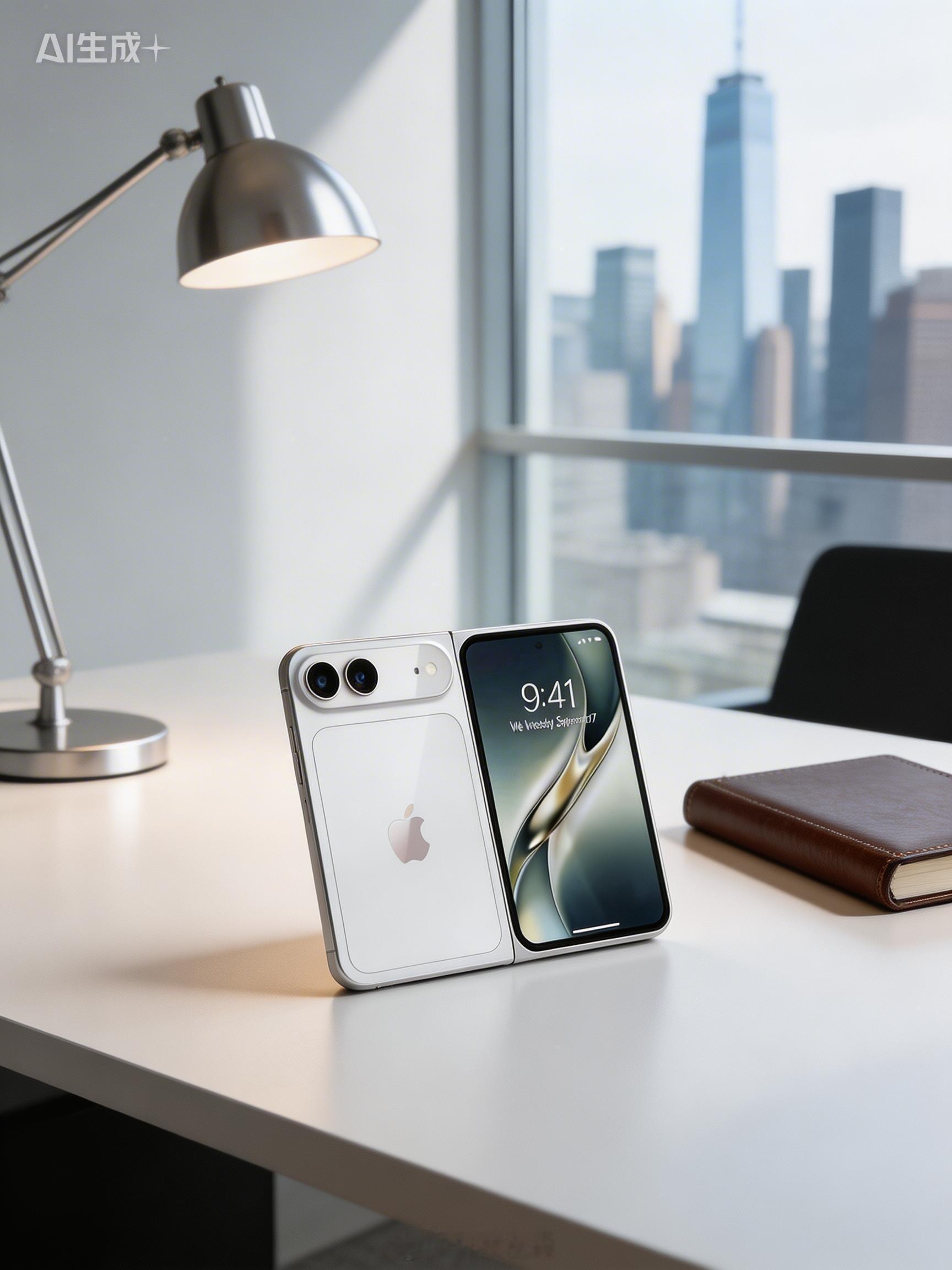 给数码加点AI 未来概念机什么样？来，我们用AI画出了的iPhone Fold折