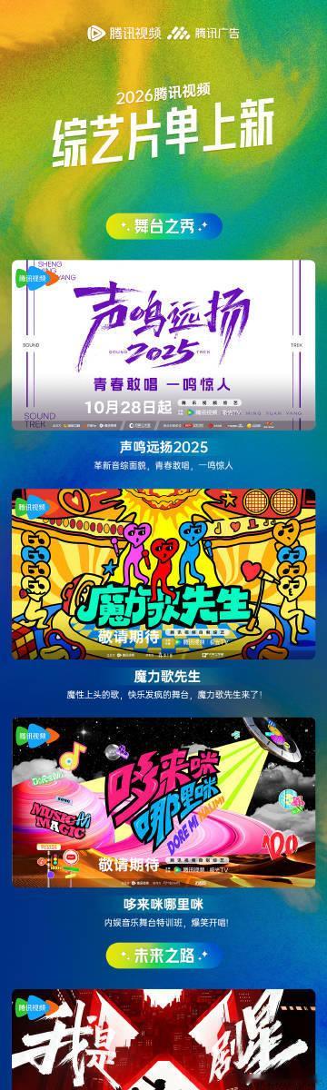 2026腾讯综艺片单 ​​​