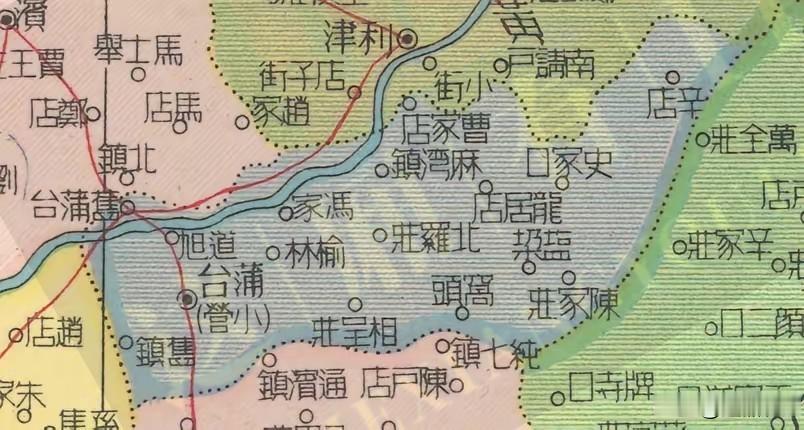 老地图看出门道，总算弄明白“浦台”啥来头
 翻出来一张老地图，瞅见上面写着蒲台（