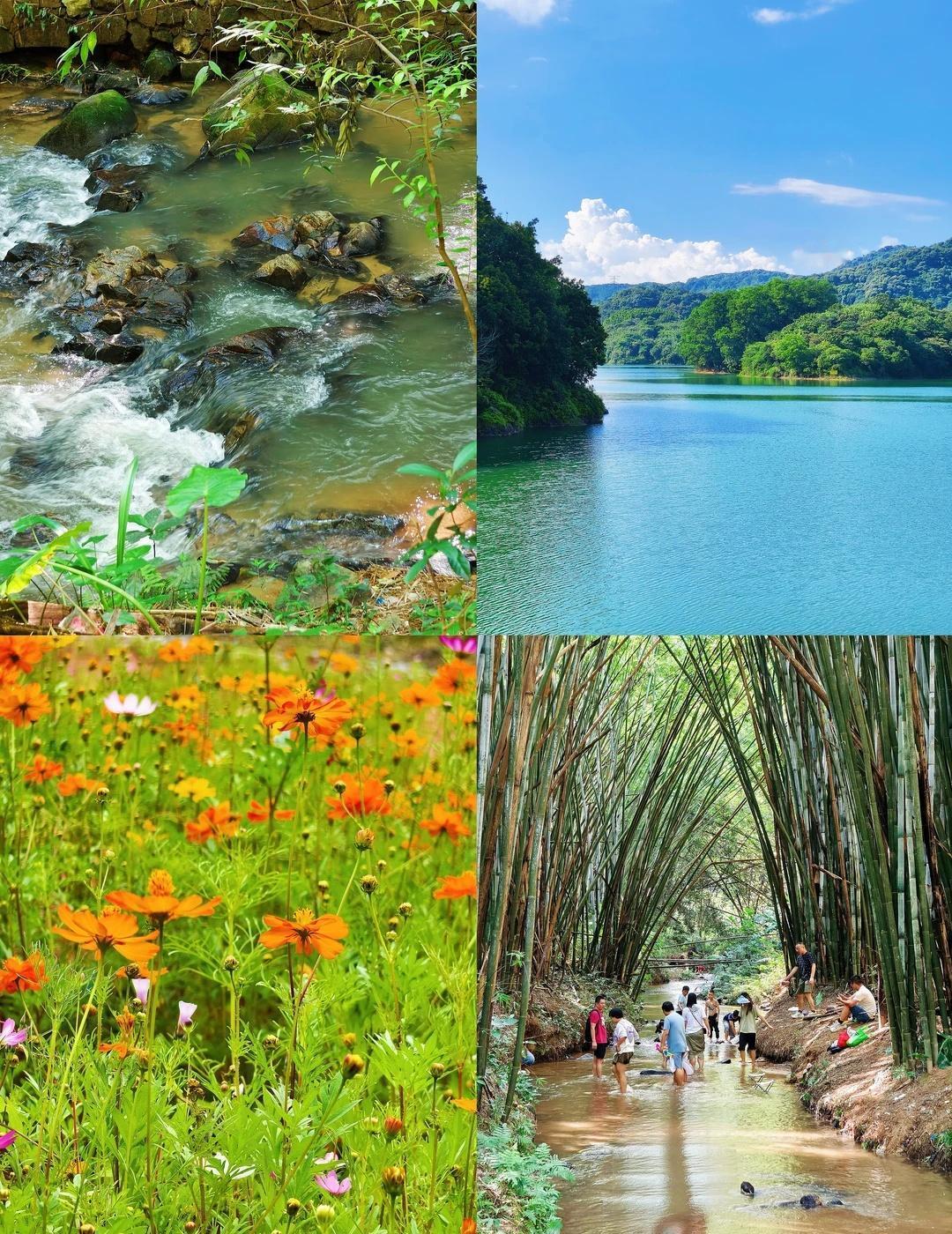 不用走远！在广州地铁可到，徒步玩水。
交通：地铁21号线长平站C3出口，转569