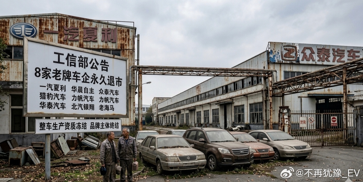 8家老牌车企永久退市一汽夏利、众泰、猎豹、力帆这八个老牌车企直接被移除整车生产资