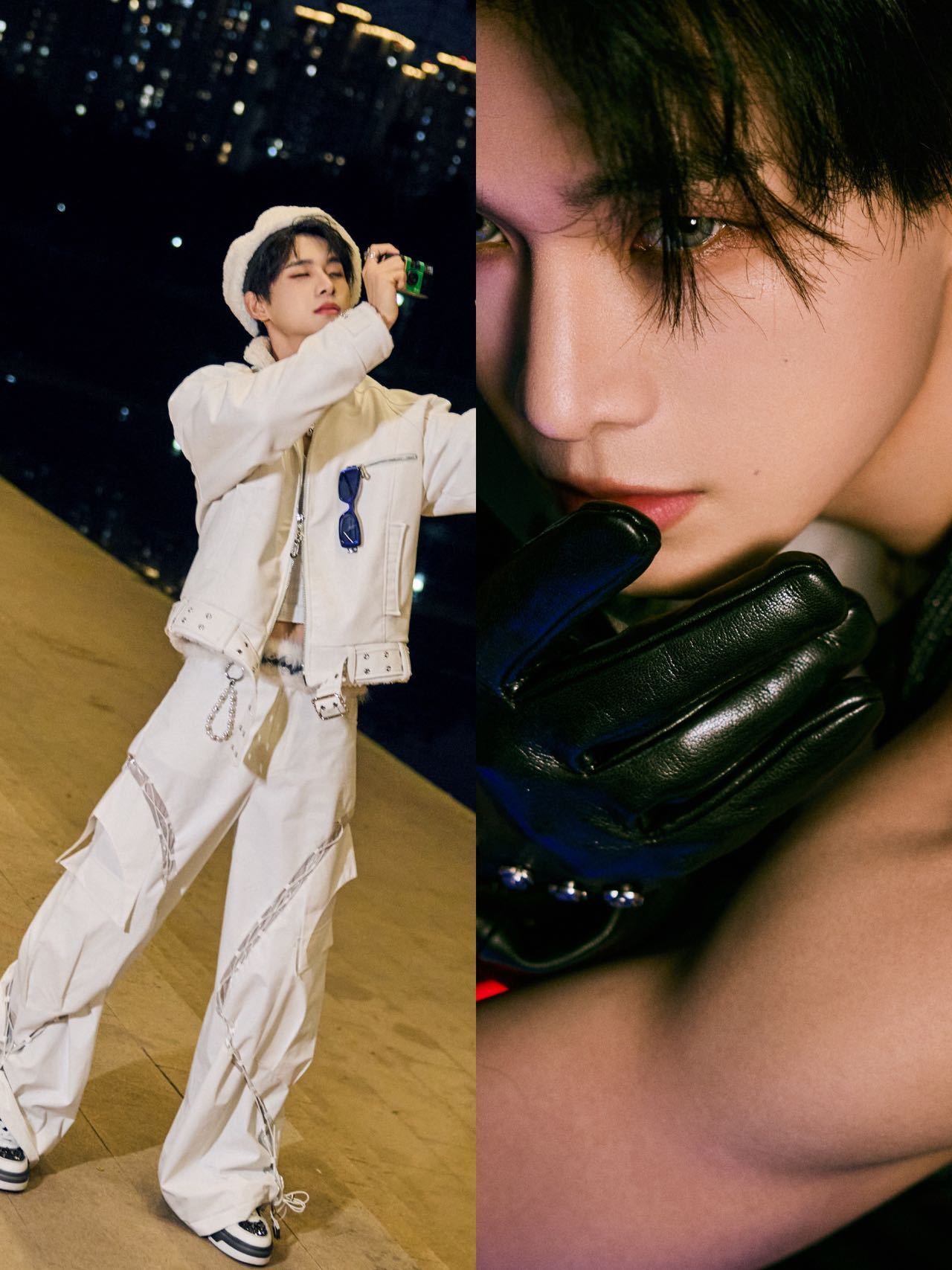 姚琛一个眼神我直接立正站好 “你看风景我看你”，姚琛的跨年氛围感大片太绝了！紫焰