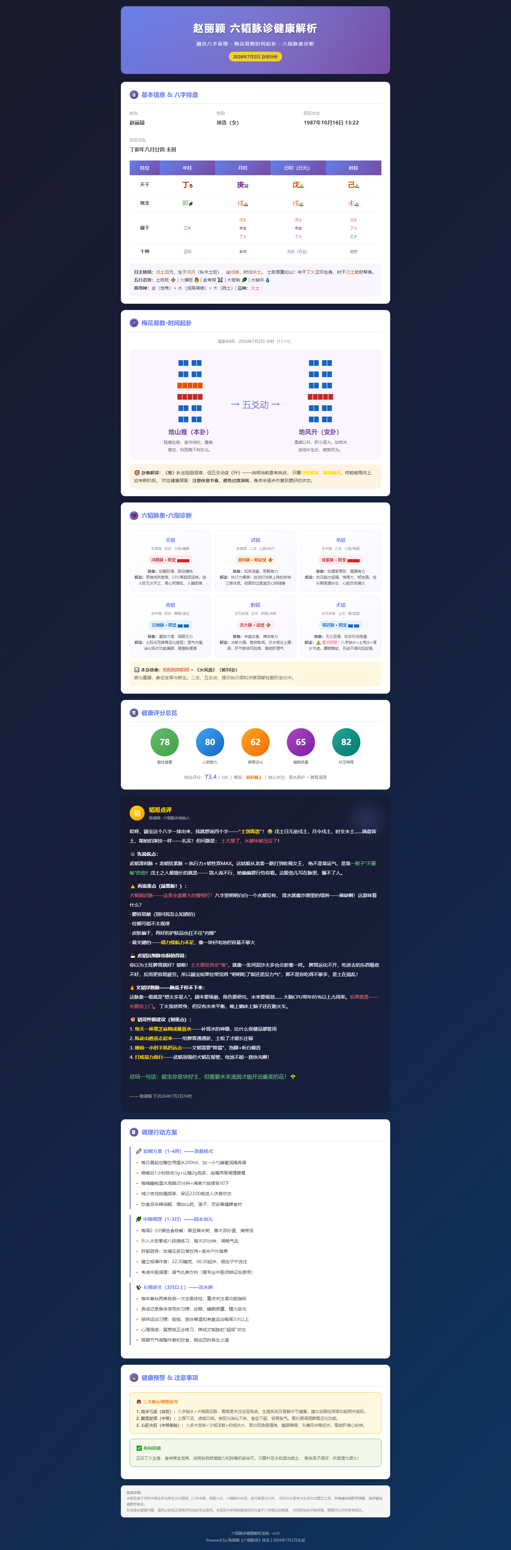 兔子明星分析赵丽颖我连心疼你都有时差了1、2026 年：名气与事业爆发，财运稳中