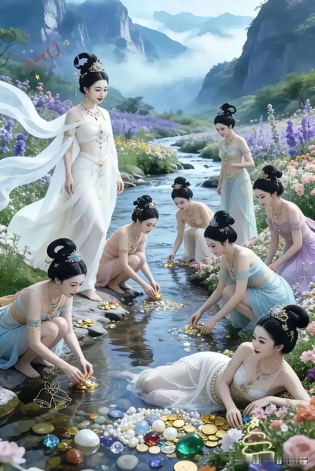 此女只应天上有 ，
不知何故到人间。