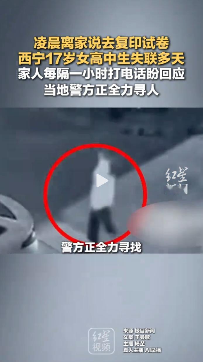 17岁女孩凌晨称去复印试卷，出门后彻夜未归，牵动人心。
 
监控最后拍到她在距家