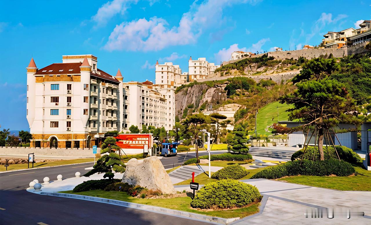 东方蜜月城堡，坐落于舟山市岱山县岱山双合、舟岱大桥北侧。将地中海浪漫风情与古罗马