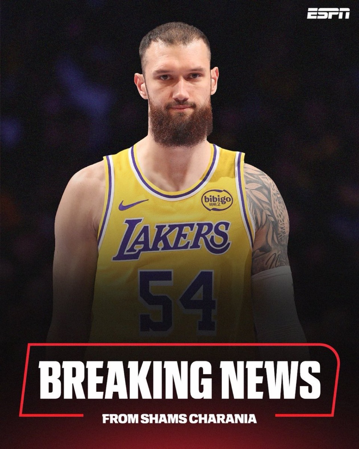 又来一位！！Shams：马穆4年5200万加盟湖人！最后一年球员选项！NBA自由