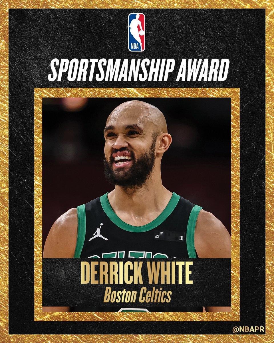 NBA官方：波士顿凯尔特人队后卫德里克·怀特被评为2025-26赛季NBA体育精