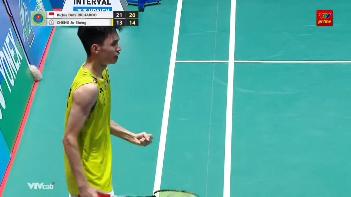 男单决赛：里查多🇮🇩 21-13、21-14 TPE郑筑升2026越南国际挑