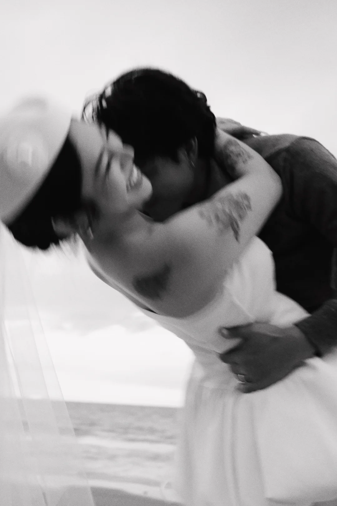 爱与自由 拍点海边黑白纪实