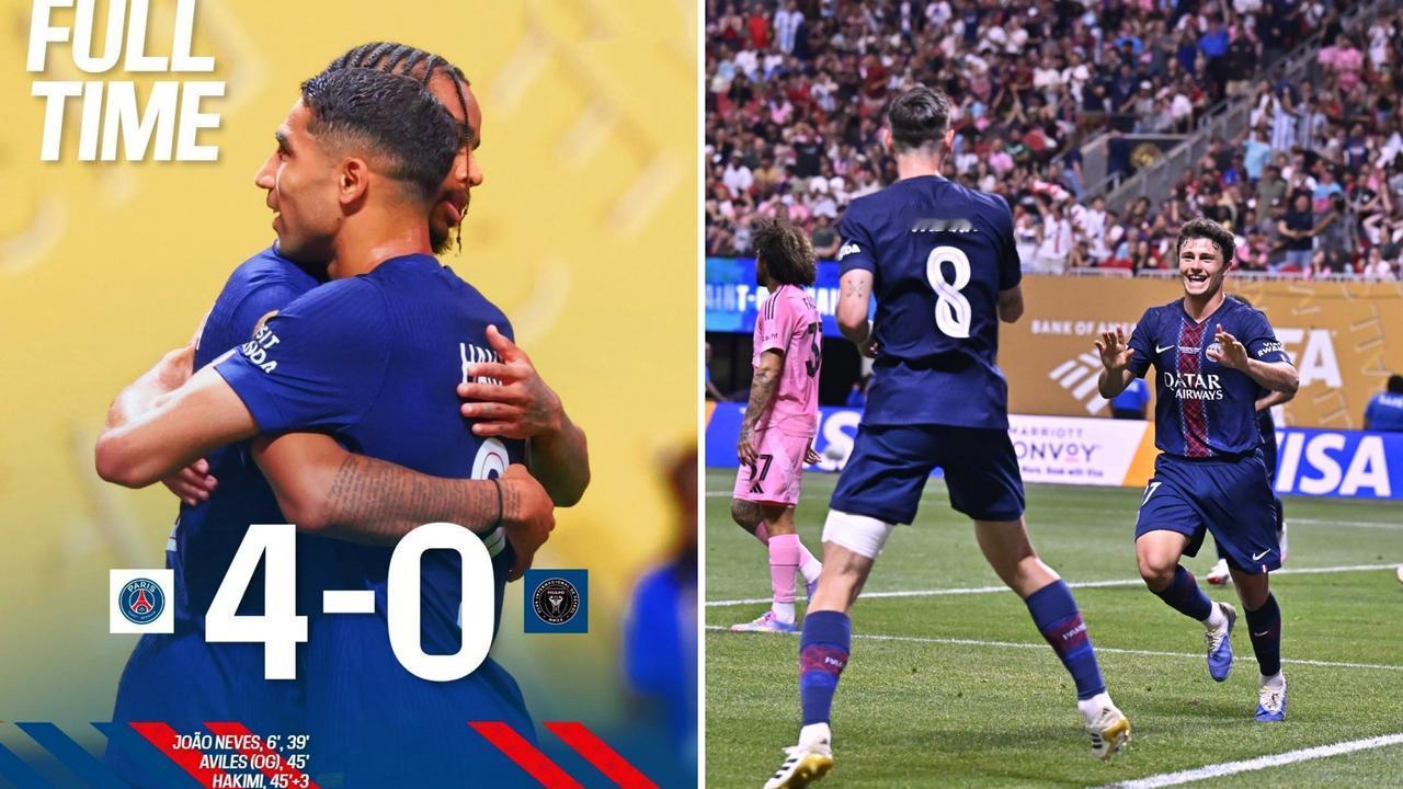 世俱杯：巴黎圣日耳曼4-0大胜迈阿密国际，轻松晋级八强。
内维斯梅开二度，杜埃造
