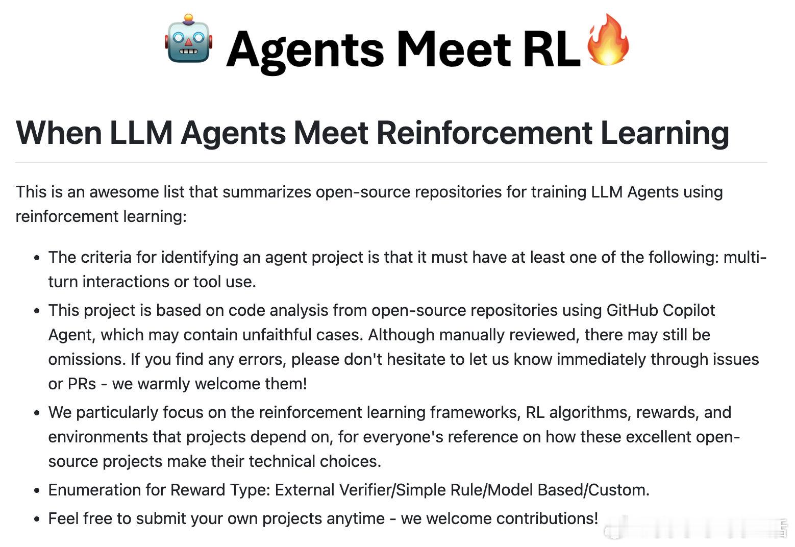 【[44星]AgentsMeetRL：一个超实用的开源项目集合，专门整理了基于强