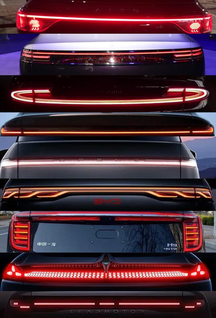 看着满大街的“贯穿式”尾灯，感觉工业设计不存在了，汽车美学不存在了，家族设计语言