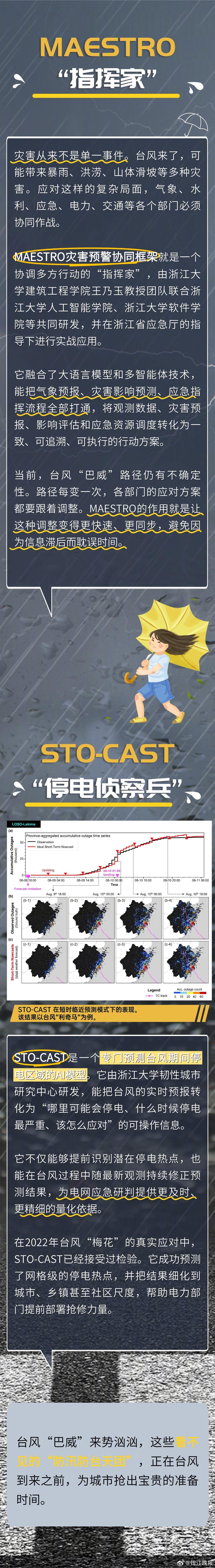 【#浙江AI防台已经开始干活了#，#浙江用AI抗台#！】超强台风“巴威”逼近，浙