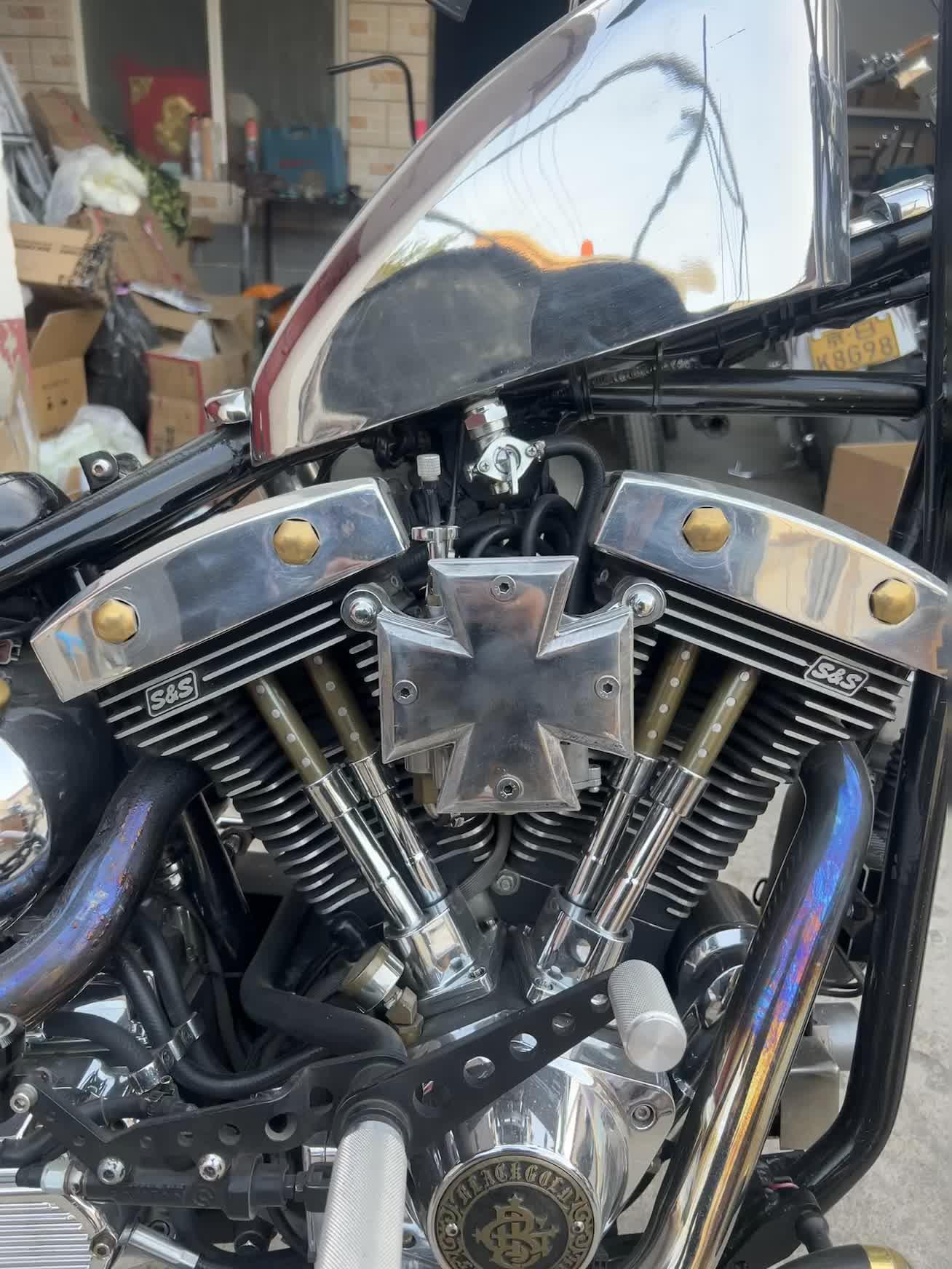 定制版新空滤上车 纯手工打造摩托车改装