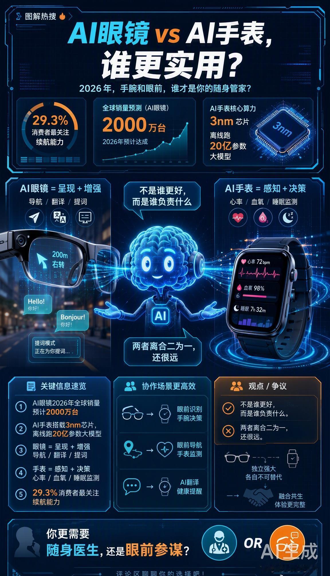 2026年，AI穿戴赛道杀疯了。一边是AI眼镜出货量预计从600万台飙到2000