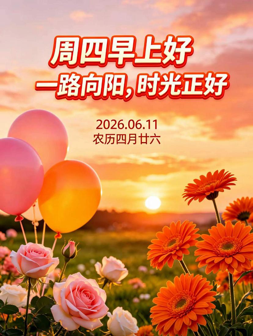 🌺2026./6.11.静享安然，善念留香🌺

🌿🎈新的一天，始于温馨的