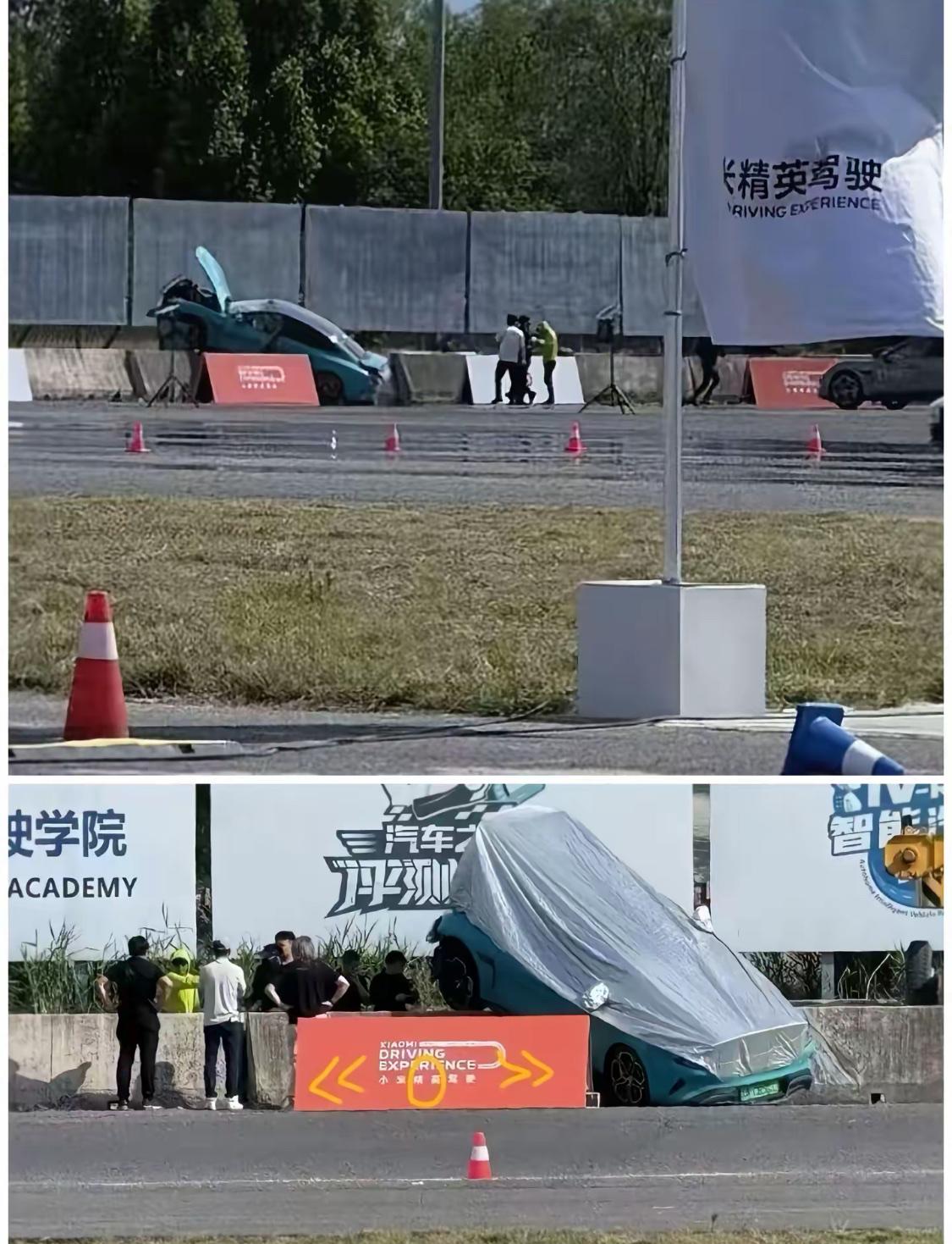 不是吧这都有人黑，
这很明显是新手无法驾驭这么快的车或者紧张误踩油门导致的吧，关