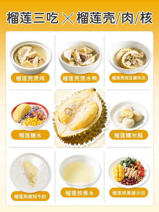 榴莲控必看｜榴莲壳·核·肉8种营养吃法