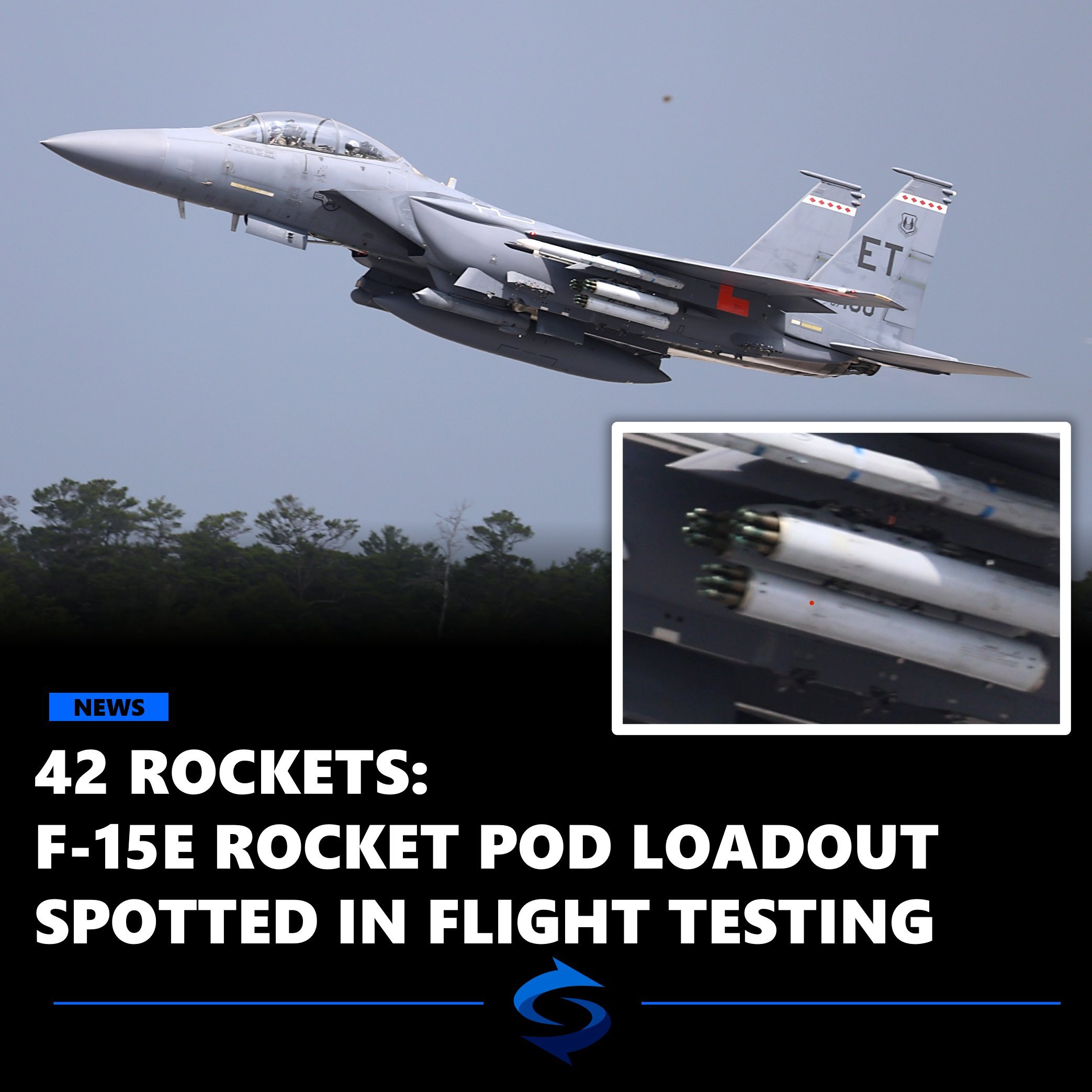 🔻F15E挂载APKWS廉价导弹巢。🔻APKWS设计还是不错的，用九头蛇70