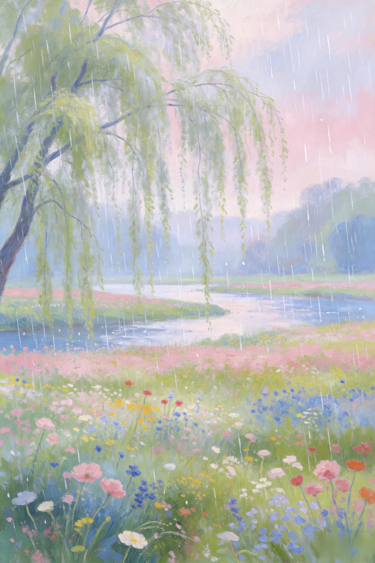 春雨

雨落下来的时候
世界都轻了
风不吵，云不闹
连心事
也慢慢变软

它不像