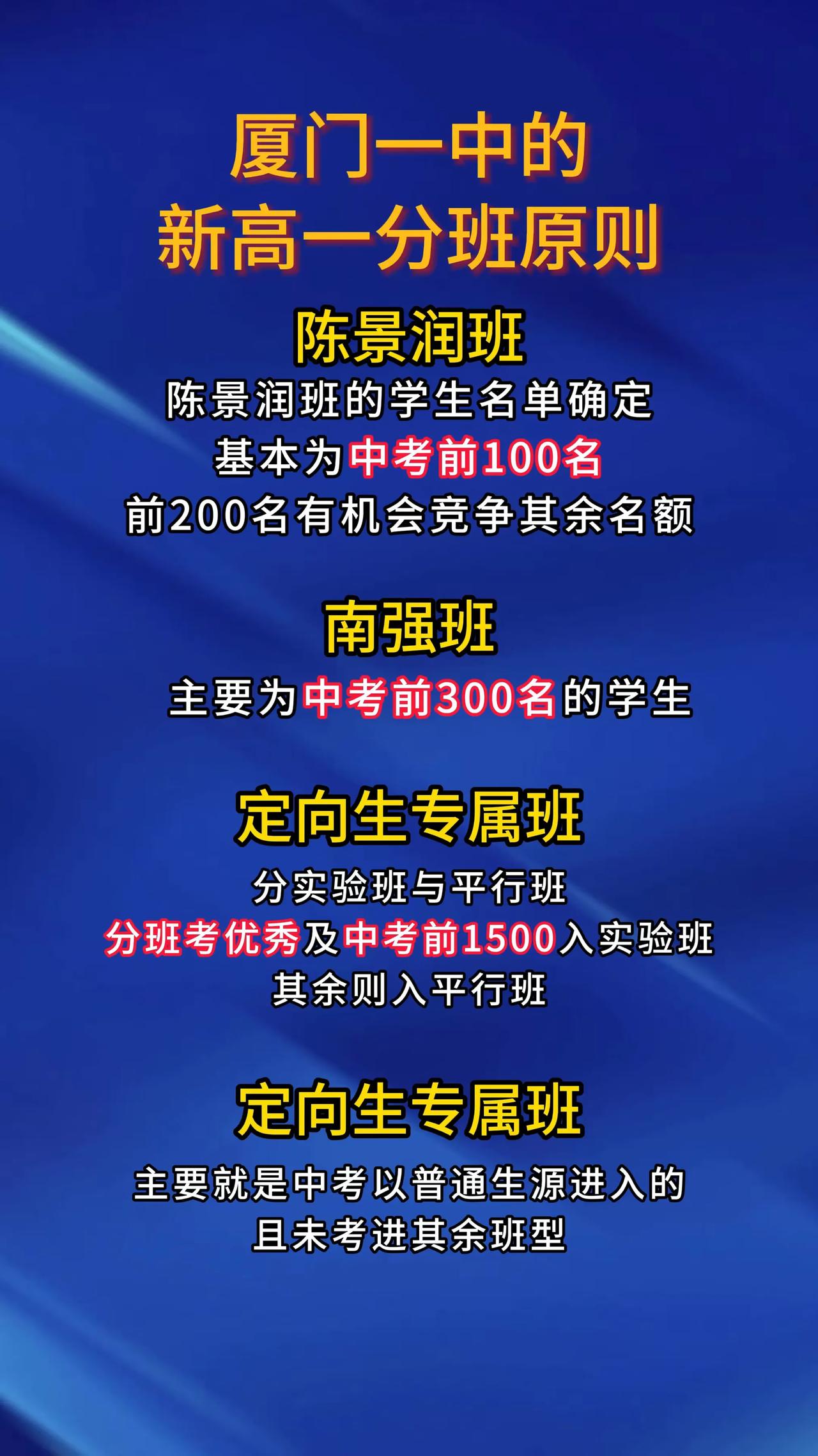 有志于厦门一中陈景润班、南强班的超级学霸，中考文化分数应该不是问题，担心的是体育