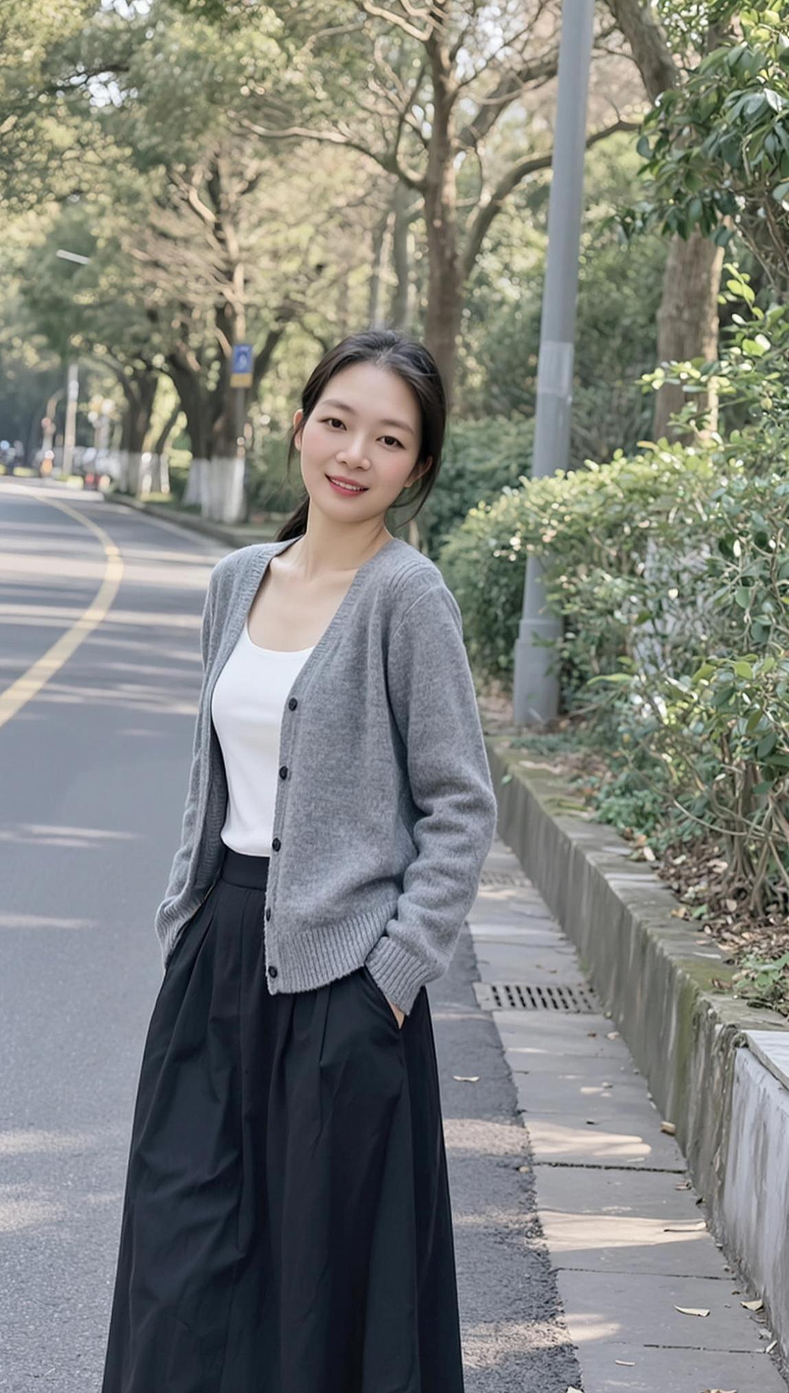 AI森系生活照 甜美女孩 高级感穿搭 少女写真 休闲减龄穿搭