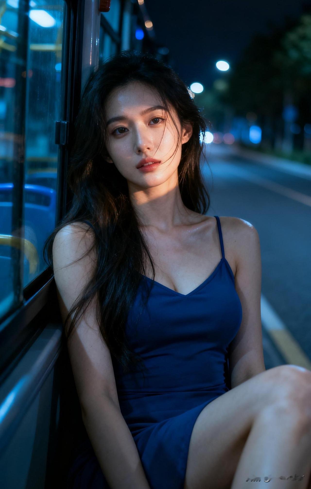 月色如水，美人倚窗。