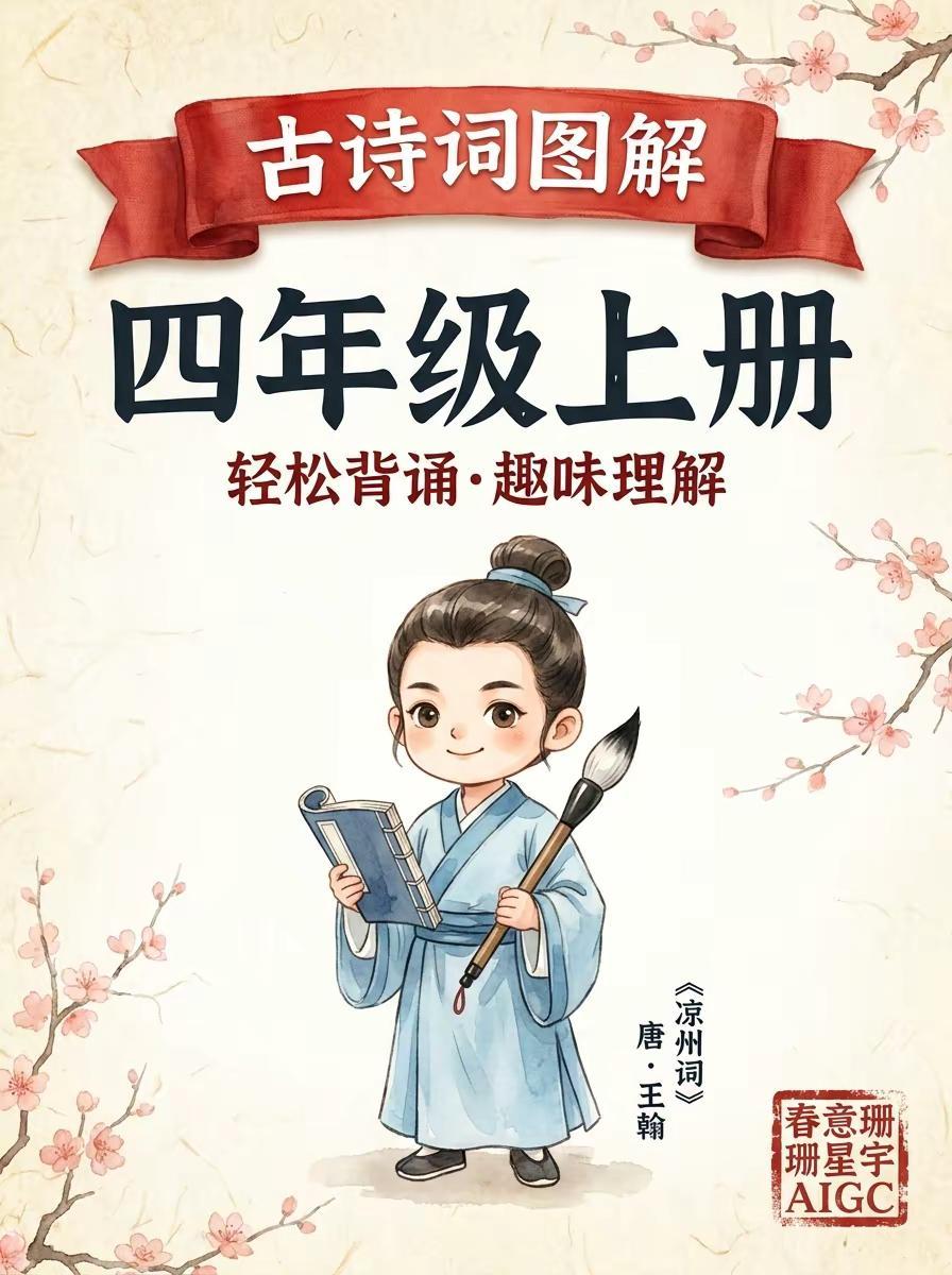 🍷这首诗教孩子什么叫真正的勇敢。四年级娃背古诗，还在死记硬背吗？！这套图解让《