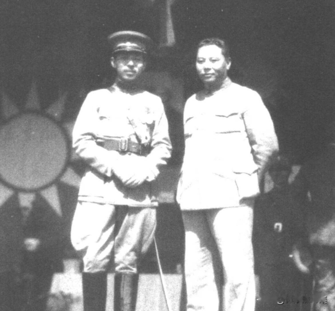 1931年，张群(右）和张学良(左）在南京政府元旦阅兵大典上的合影。张学良时任中