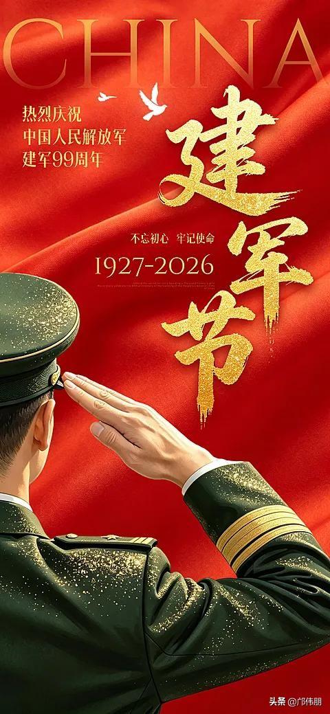 二零二六年的八月一日，掐指一算，离那声南昌枪响已经过去了九十九个春秋。都说“铁打