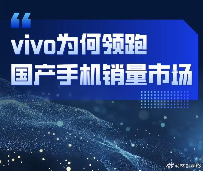 国产品牌领跑2024中国手机市场  vivo在中国手机市场中的地位愈发领先，连续