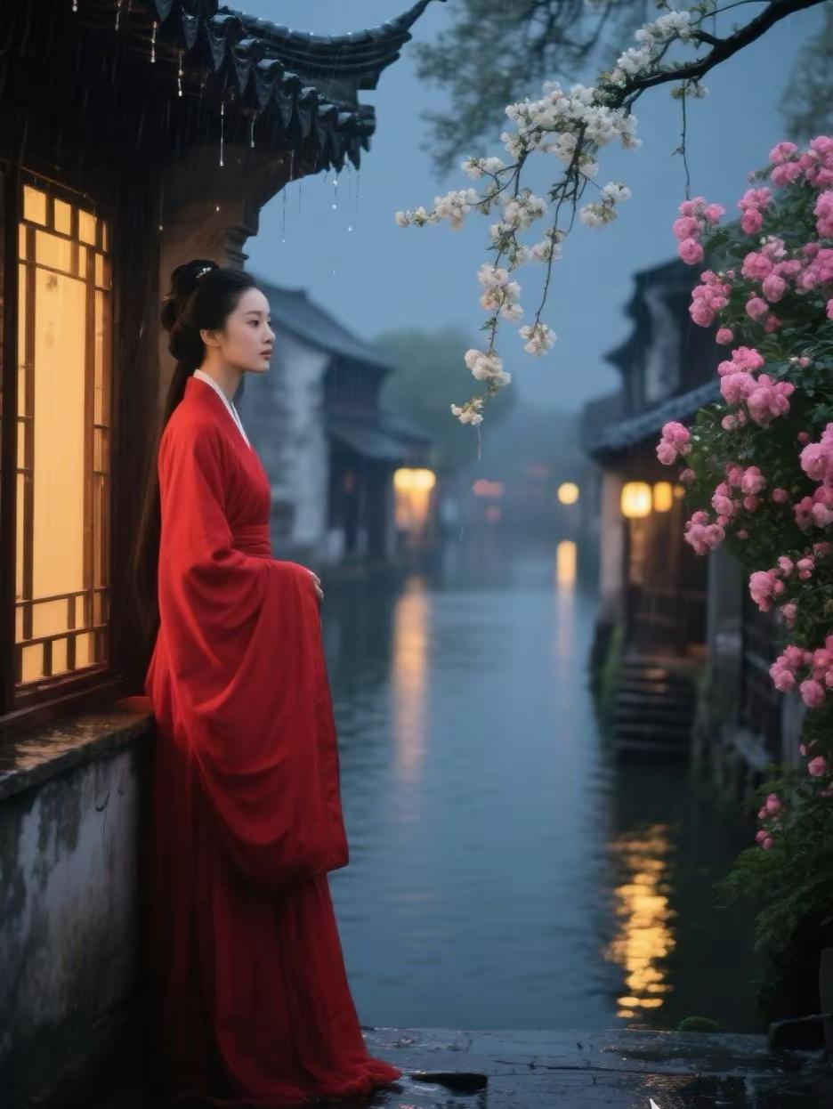 国风意境山水 古风精美山水画 古风山水 月夜诗意场景 古风山水壁纸