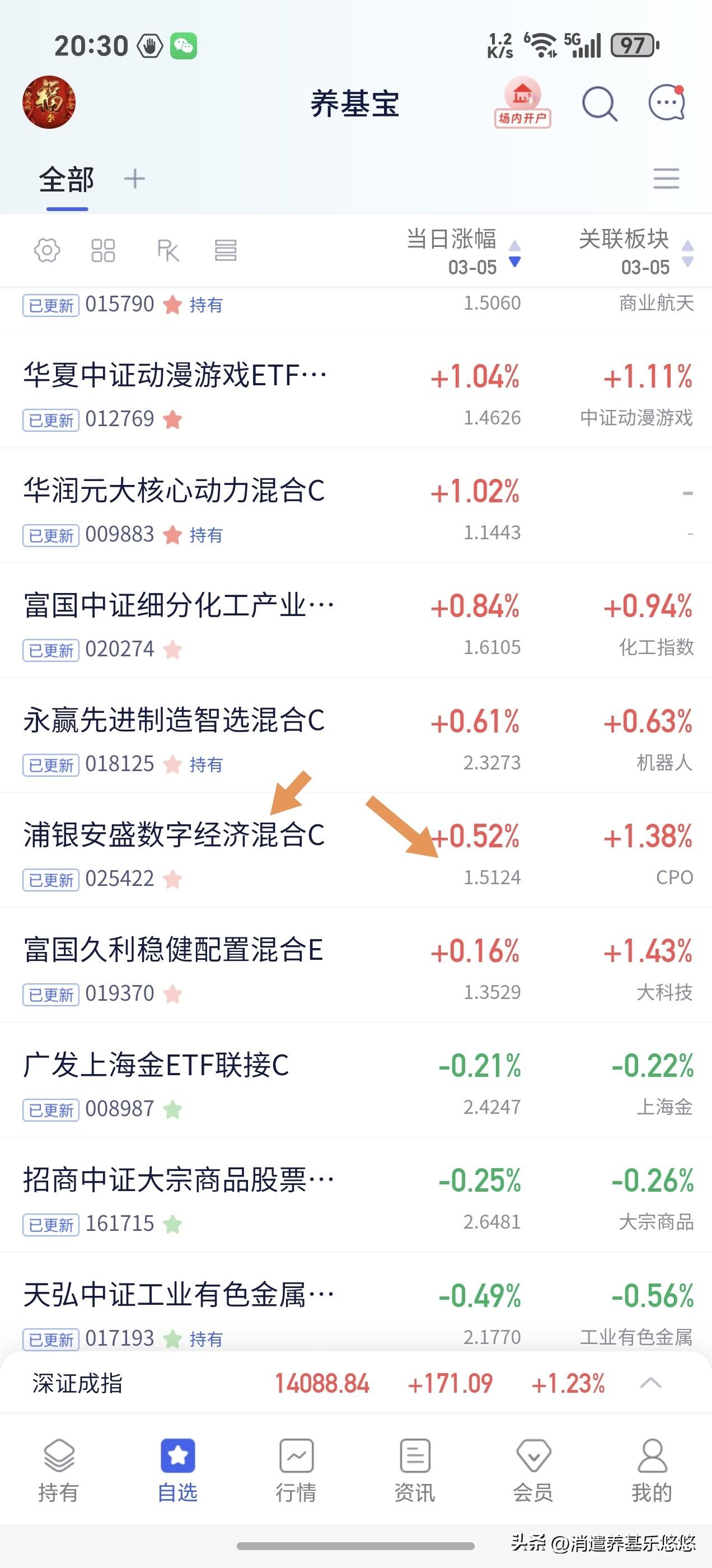 蒲银安盛数字经济混合，属于cpo基金，前面表现不错，最近表现落后板块其它基金，计