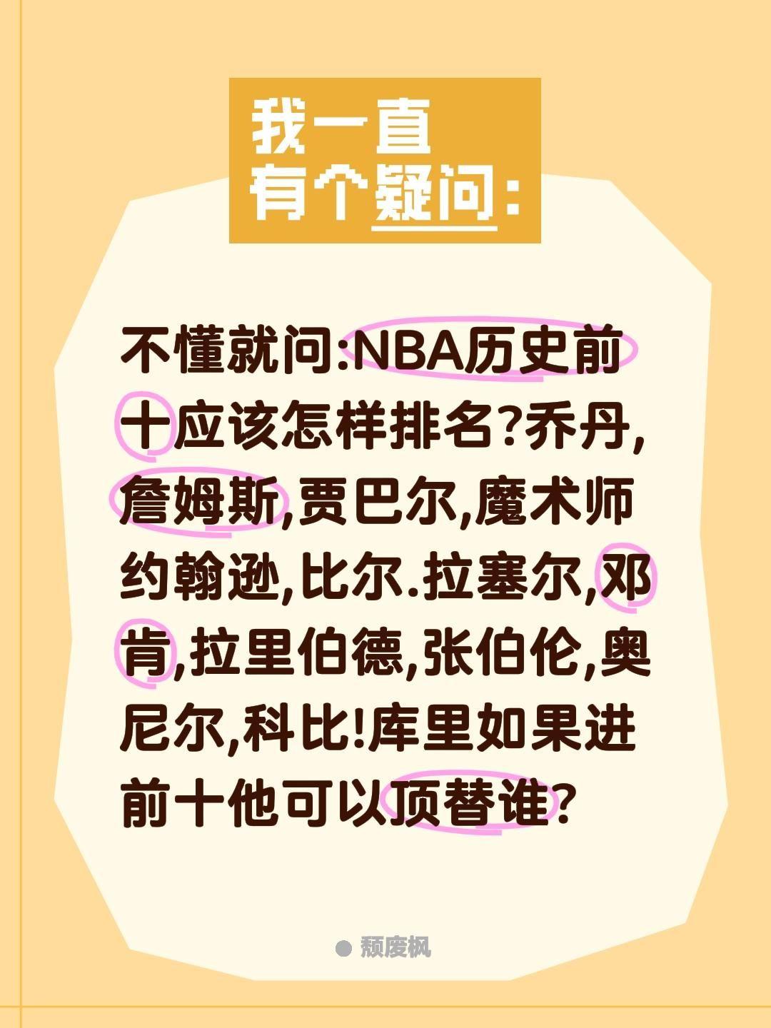 NBA历史前十应该怎样排名?不懂就问:NBA历史前十应该怎样排名?乔丹,詹姆斯,