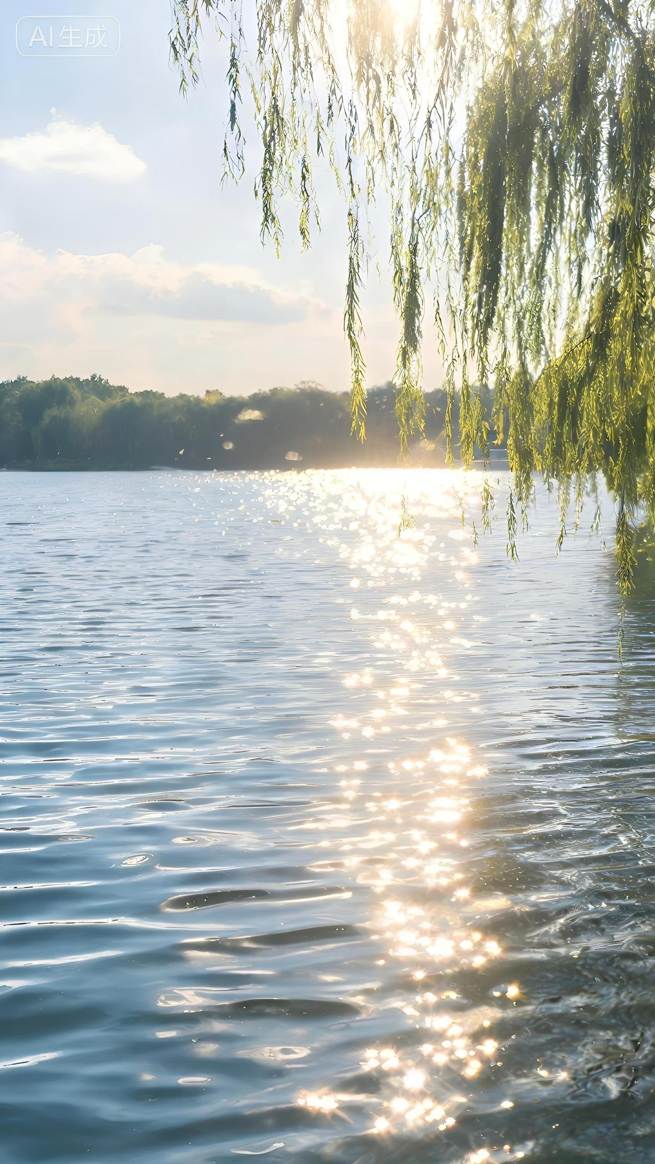 夏日生活打卡季微风拂过湖面泛起涟漪，阳光碎成金点洒落，原来平静日子里藏着无数闪光
