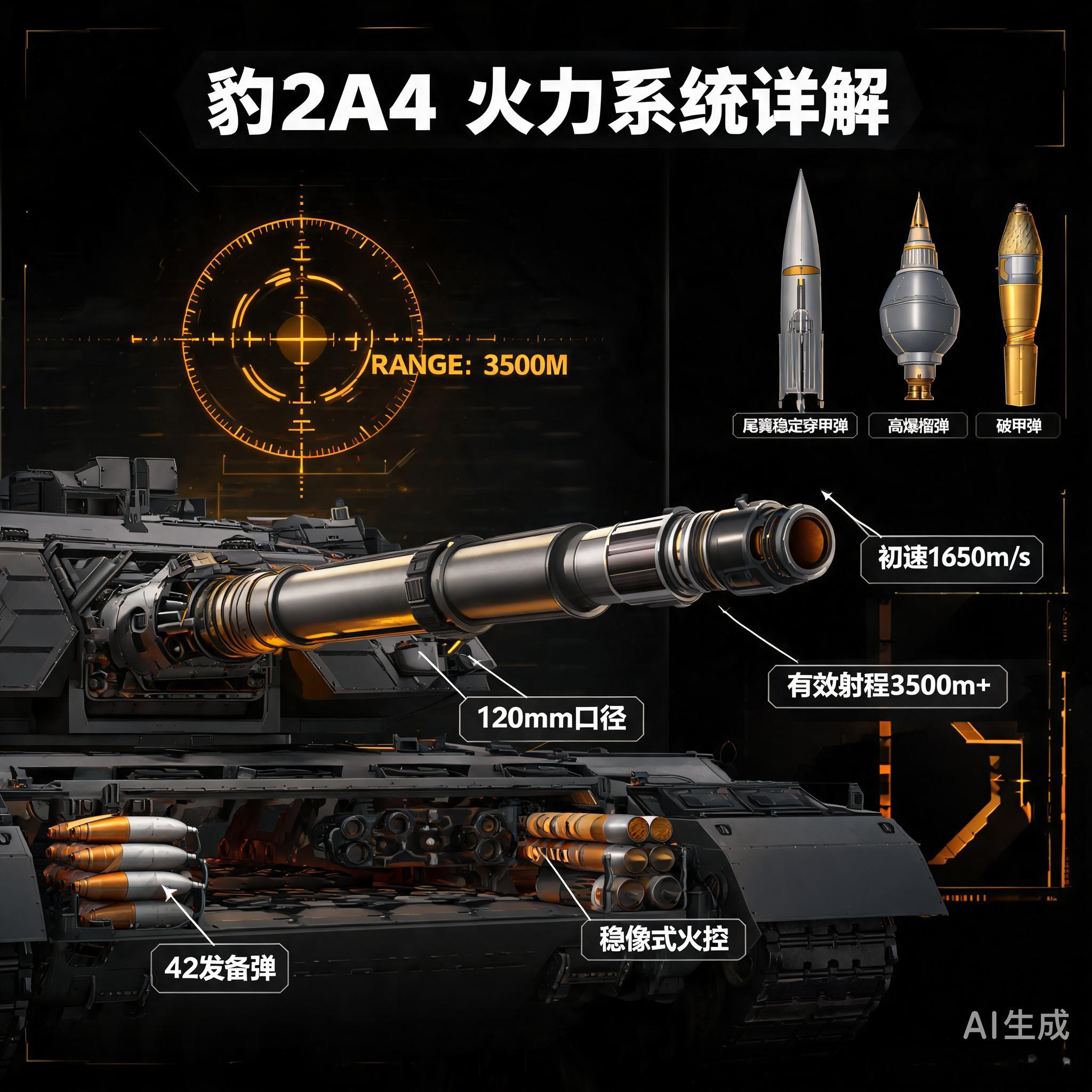 德国豹2A4主战坦克（意大利陆军装备版）科普豹2A4是德国克劳斯-玛菲公司研发制