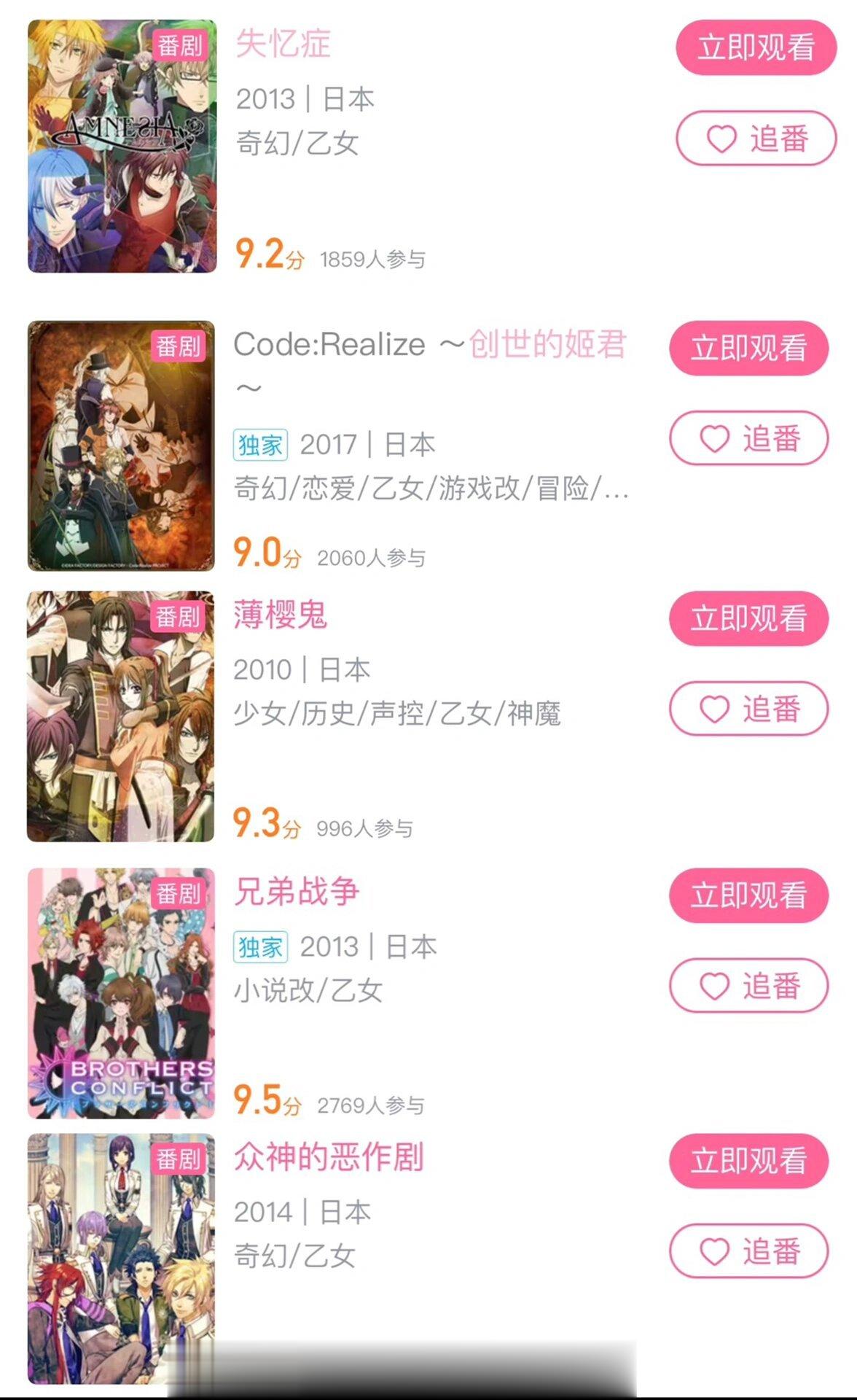 [微笑]男的可以是纸片的可以是二次元的💗18部超满足的乙女番💗1.失忆症2.