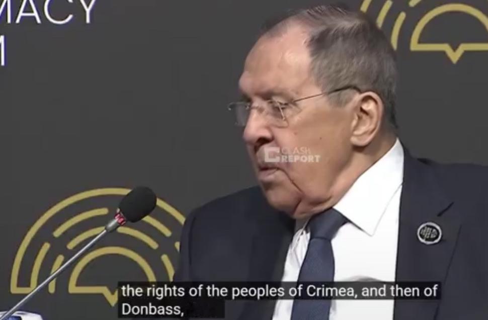 俄罗斯外长拉夫罗夫说：“当年在需要承认科索沃独立时，西方搬出了民族自决原则——尽