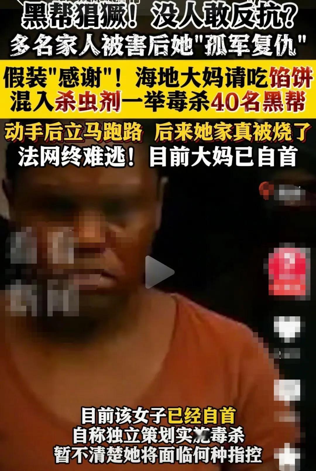 一名海地大妈家人被海地黑帮杀害，这名海地大妈是卖馅饼的，海地大妈请黑帮吃馅饼，一
