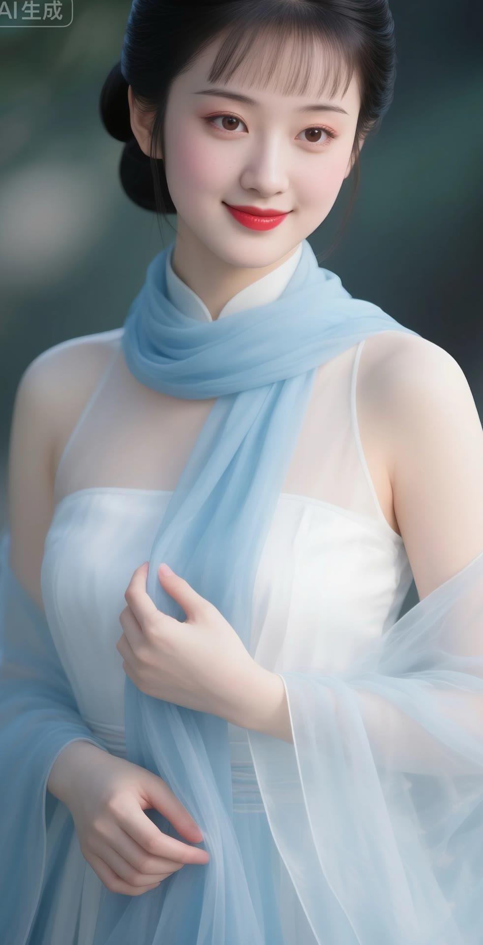 温柔蓝调，梦幻仙女风，唯美古风造型，让人沉醉！