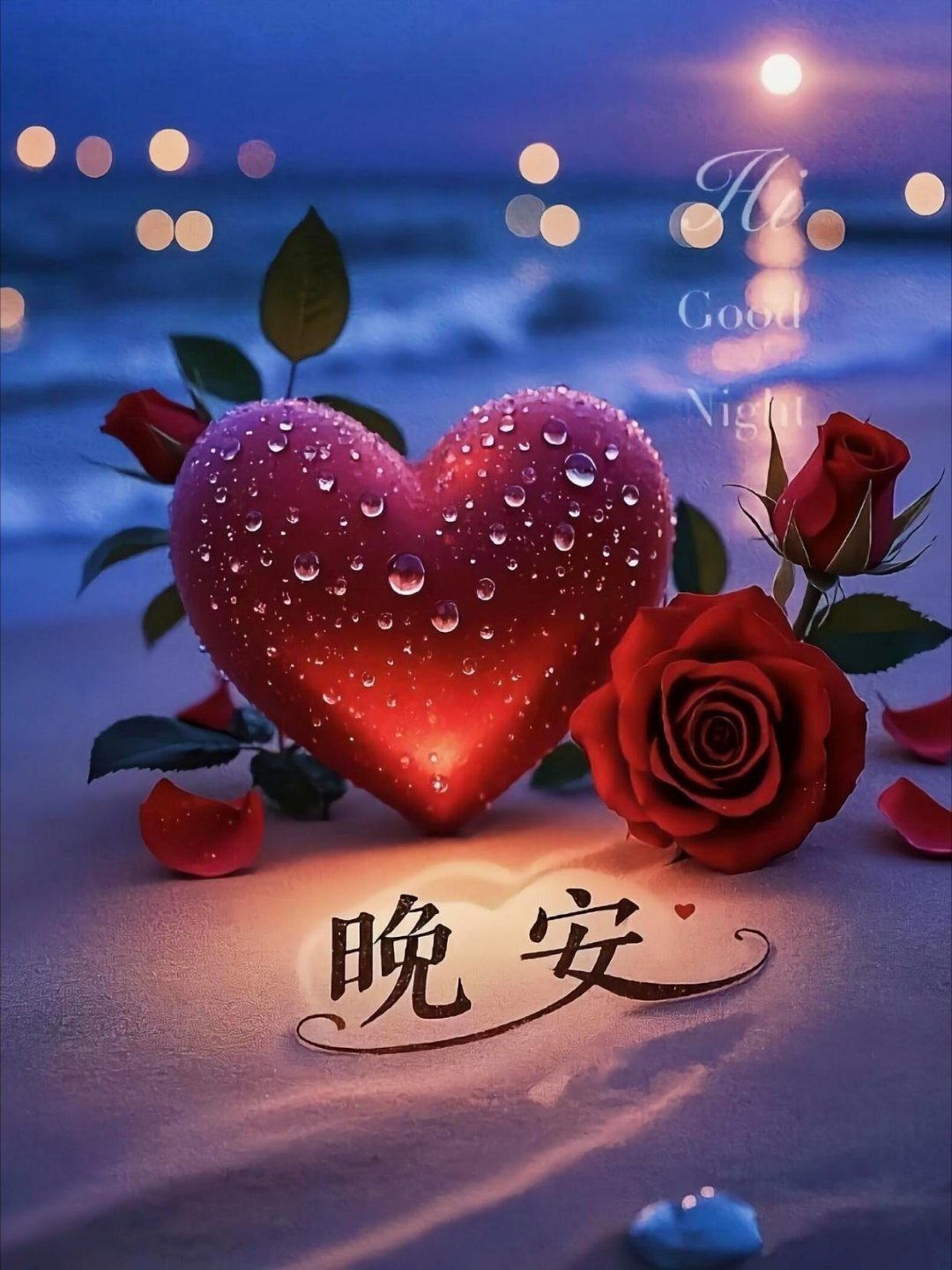 晚安 晨光不负早起的人，月光陪伴独处的你。请始终坚信，总有一束光为你守候，照亮往
