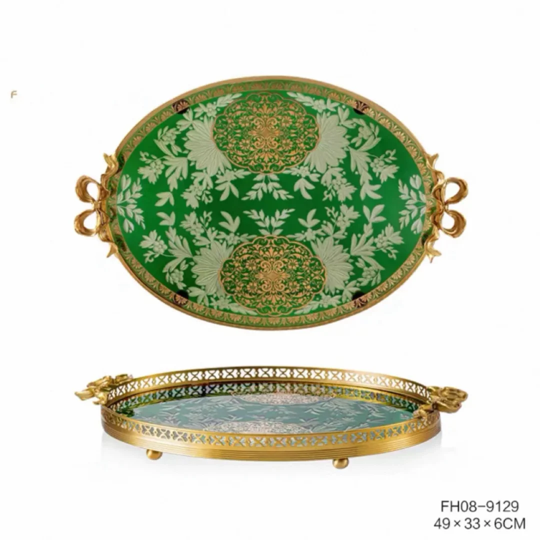 铜拼水晶花鸟托盘🎁摆哪都像艺术品