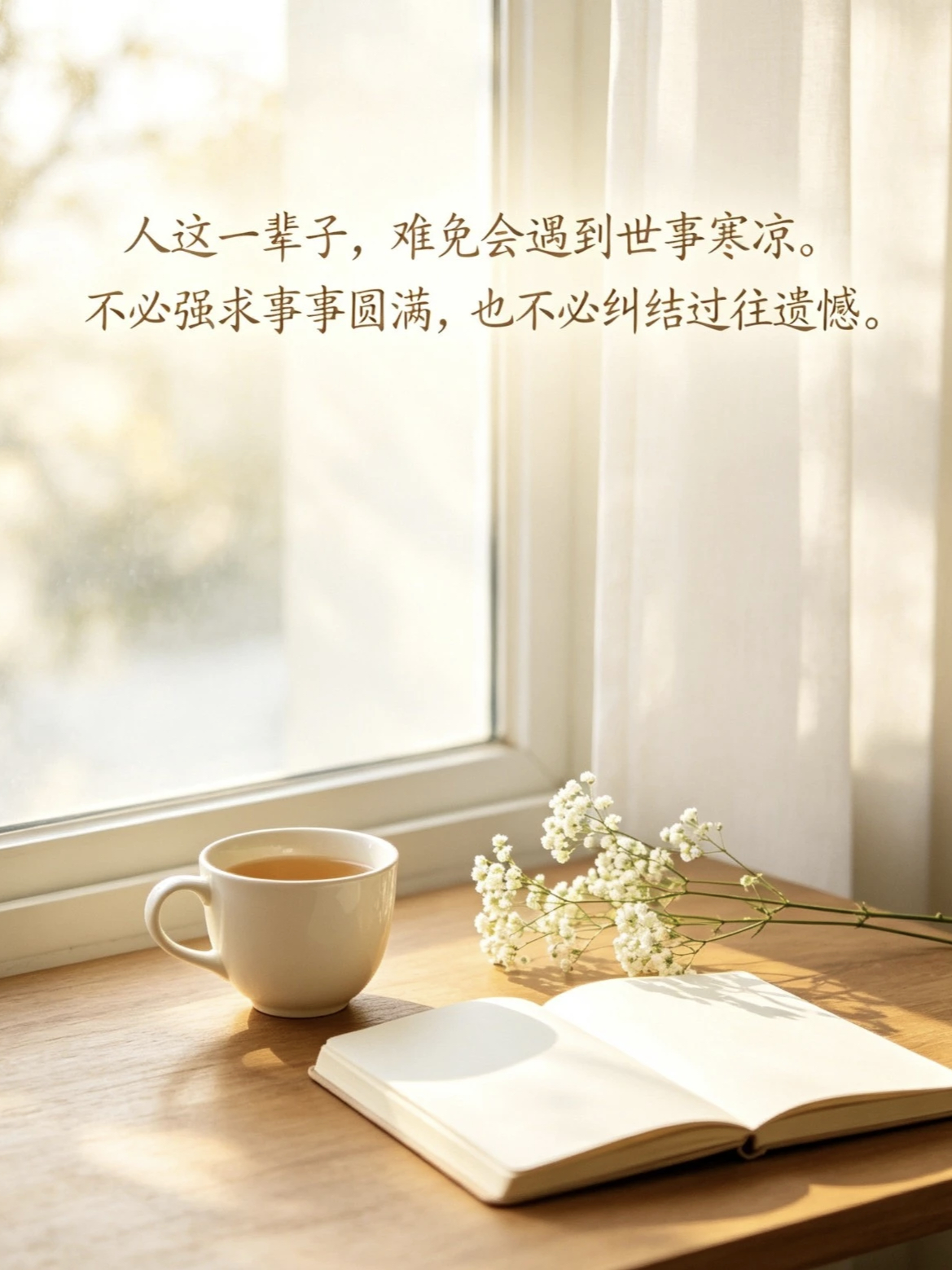 好好吃饭，按时睡觉；不要抱怨，心怀善念；坚持做自己喜欢做的事；用心感受生活的每一