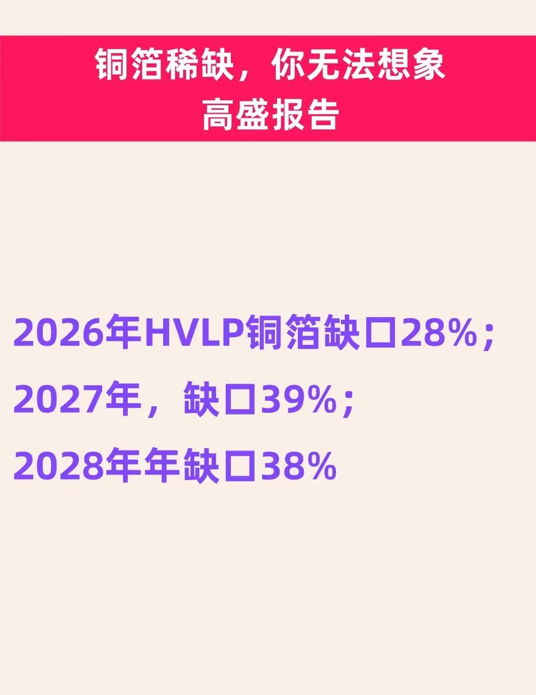 铜箔稀缺，高盛报告上游:材料端电子铜箔1.铜冠铜箔：内资高端铜箔龙头，量产 1-