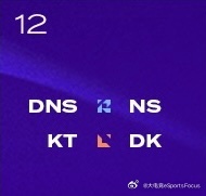 LCK今日赛程：16:00 DNS vs NS18:00 KT vs DK202