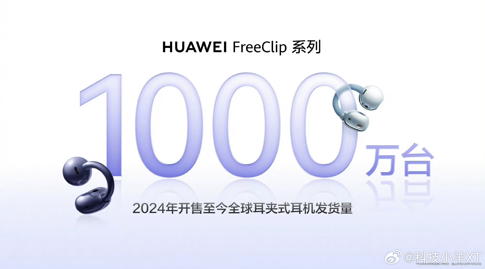 华为耳夹耳机出货量超1000万华为Free Clip彻底带火耳夹式耳机均价100