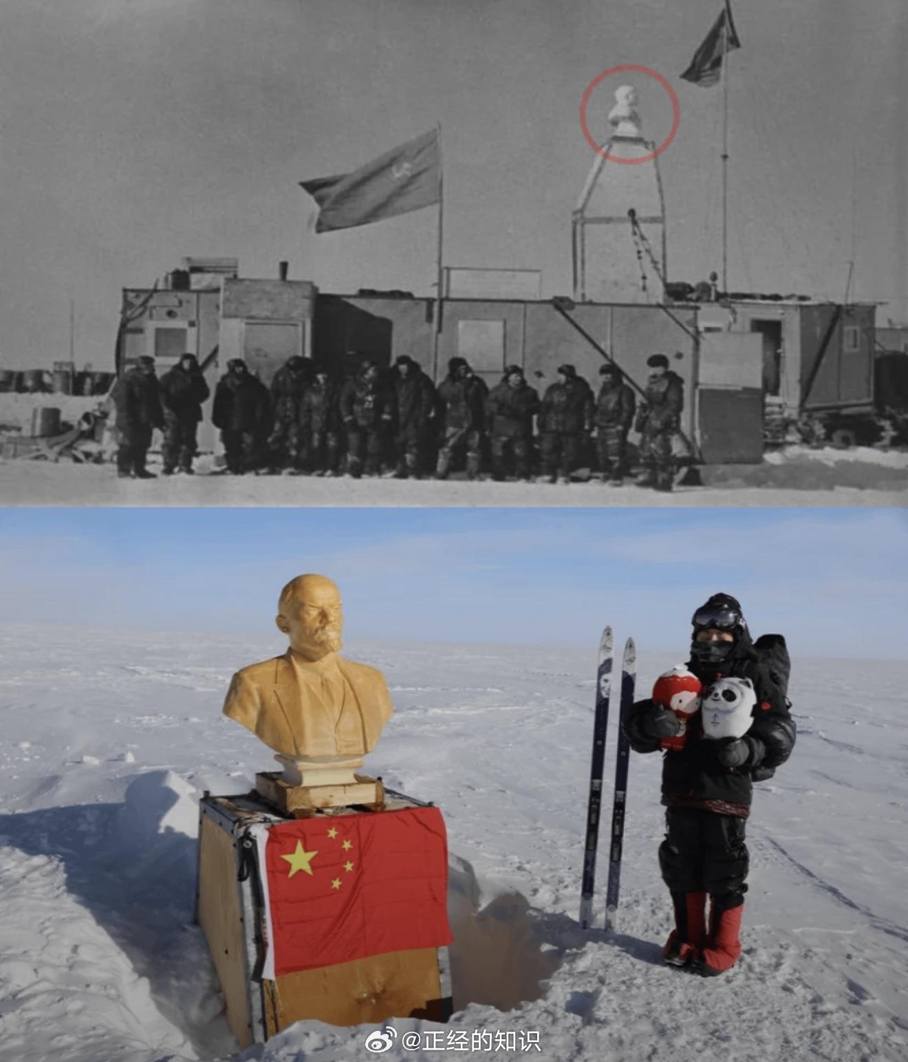 位于南极难以到达的南极点的苏联科考站建成67年后几乎完全被雪覆盖。 (1958)